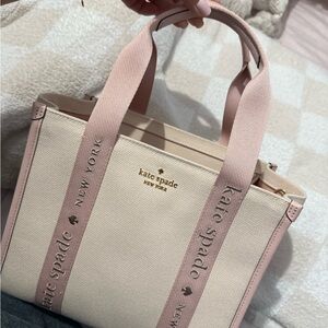 Kate Spade Beige and Blush Tote Bag